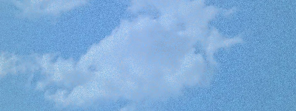 Cloud stipple pop and sky half gradation with tone art halftone. Bitmap polka イラスト素材