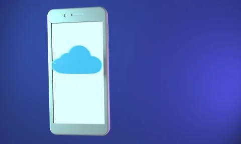 Cloud storage. 3d Illustration Illustrazione stock