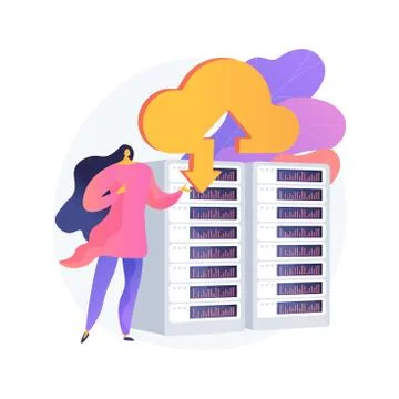 Cloud storage abstract concept vector illustration. Stock Illustration