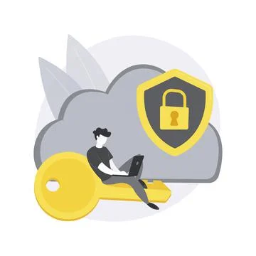 Cloud storage abstract concept vector illustration. Stock Illustration