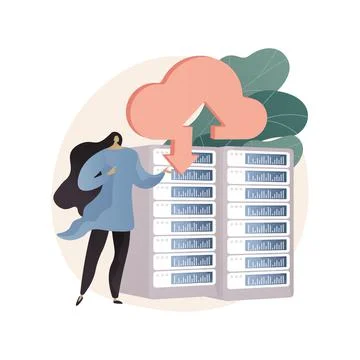 Cloud storage abstract concept vector illustration. Stock Illustration