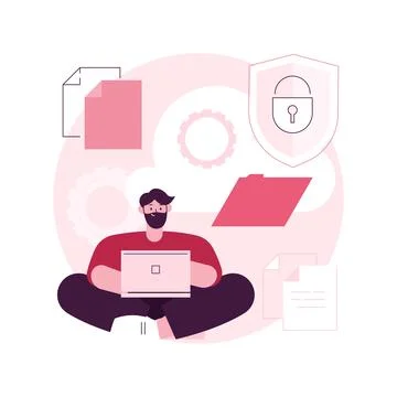 Cloud storage abstract concept vector illustration. Stock Illustration