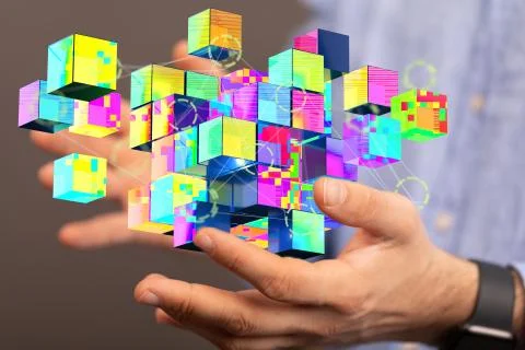 A Cloud storage and Computing concept. Stock Photos