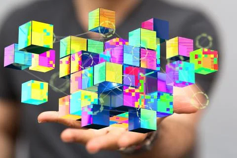 A Cloud storage and Computing concept. Foto stock