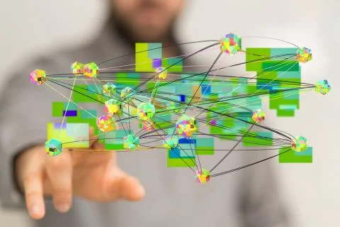 A Cloud storage and Computing concept. Stock Photos