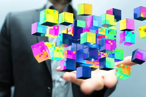 A Cloud storage and Computing concept. 写真素材