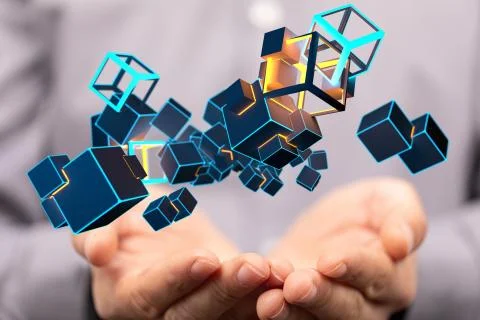 A Cloud storage and Computing concept. Foto stock