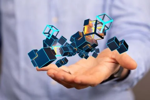 A Cloud storage and Computing concept. Foto stock