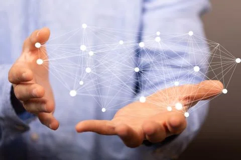A Cloud storage and Computing concept. Foto stock