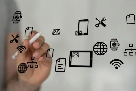 A Cloud storage and Computing concept. Foto stock