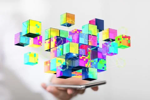 A Cloud storage and Computing concept. Stock Photos