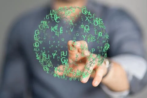 A Cloud storage and Computing concept. Foto stock