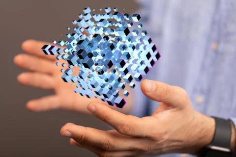 A Cloud storage and Computing concept. Stock Photos