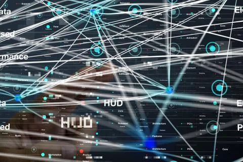 A Cloud storage and Computing concept. 写真素材