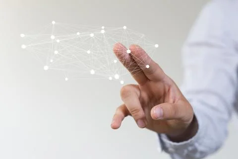 A Cloud storage and Computing concept digital Foto stock