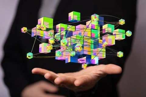 A Cloud storage and Computing concept. Foto stock