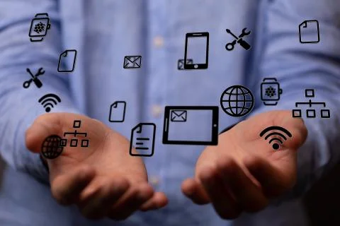 A Cloud storage and Computing concept. Stock-Fotos