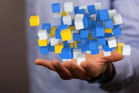 A Cloud storage and Computing concept. Stock Photos