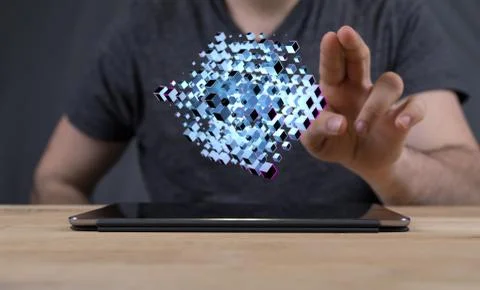 A Cloud storage and Computing concept. Foto stock