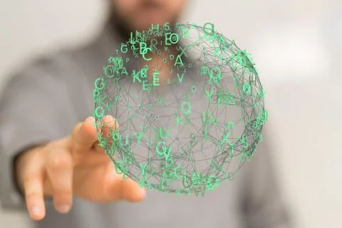 A Cloud storage and Computing concept digital Foto stock