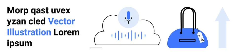 Cloud Storage and Data Security with Voice Command and Secure Payment Repre.. Stockillustratie