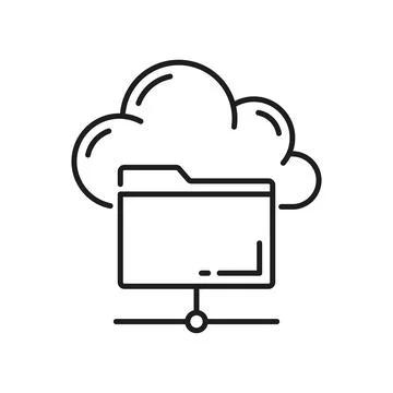 Cloud storage and network database server icon 스톡 일러스트