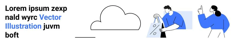 Cloud Storage and Team Communication with Smooth Data Upload Process Illustrazione stock