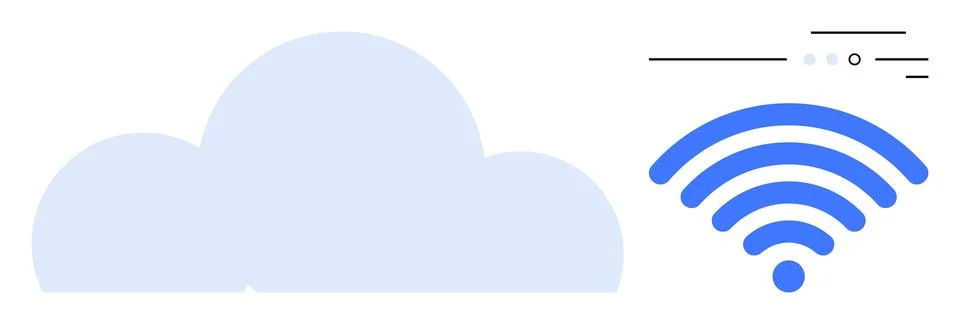 Cloud Storage and wireless Connectivity Symbolizing Modern Data Access and .. イラスト素材
