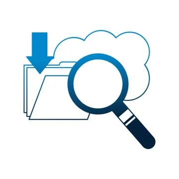 Cloud storage binary folder file searching data Stock Illustration