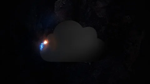 Cloud storage. Blazing Cloud Storage Sign 50. Stock Footage 100970301