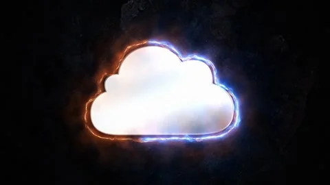 Cloud storage. Blazing Cloud Storage Sign 45. Video stock 161828055