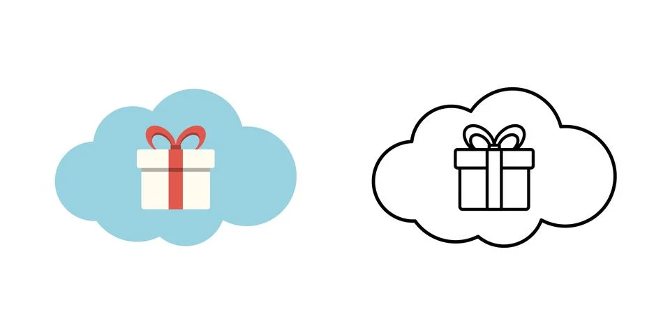 Cloud Storage Christmas Illustrazione stock