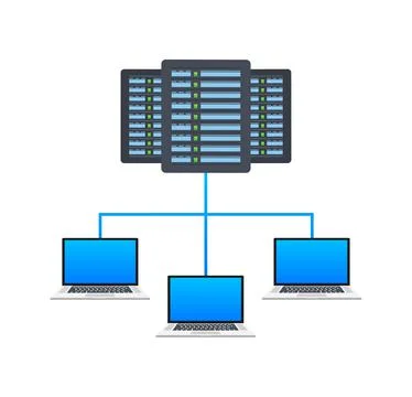 Cloud storage. Cloud computing online. Server and datacenter connection network イラスト素材