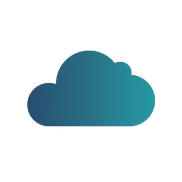 Cloud storage. Cloud icon on smartphone screen. Isolated gradient blue icon on Stock Illustration
