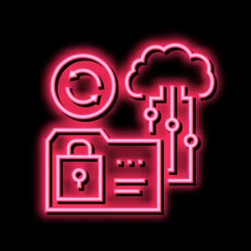 Cloud storage color icon vector illustration sign Stockillustratie
