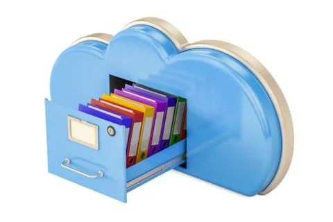 Cloud storage concept, 3D rendering Stockillustratie