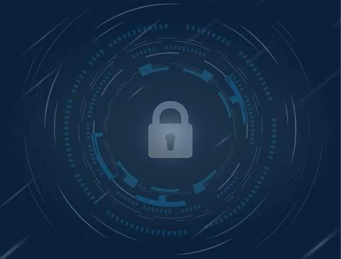 Cloud storage concept, cryptocurrency and blockchain, web-based data protecti Illustrazione stock