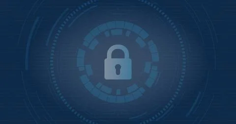 Cloud storage concept, cryptocurrency and blockchain, web-based data protecti Stock Illustration