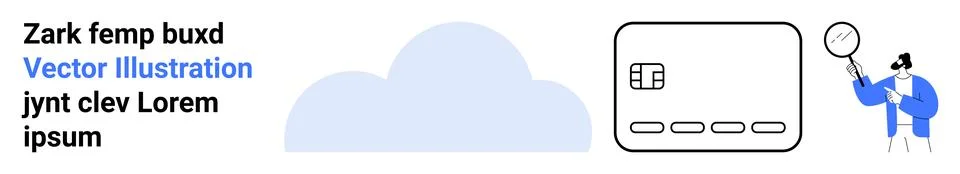 Cloud storage concept with data analysis professional investigating server .. Stock Illustration