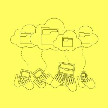 Cloud storage concept Stockillustratie