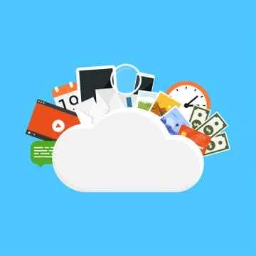 Cloud storage concept Stock Illustration