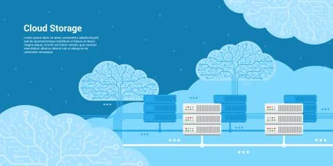 Cloud storage concept Stock Illustration
