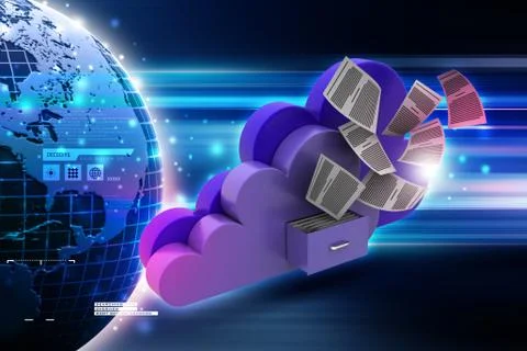 Cloud storage concept Stock Illustration