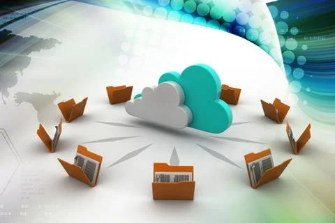 Cloud storage concept Stock Illustration