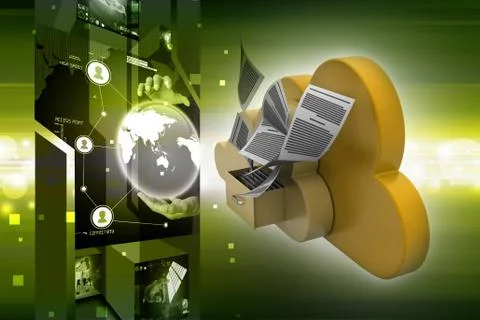 Cloud storage concept Stock Illustration