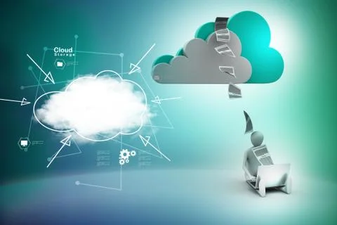 Cloud storage concept Stock Illustration