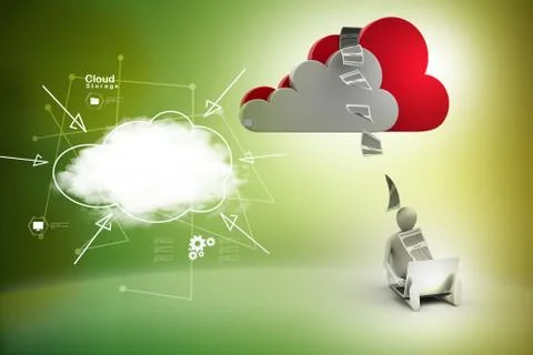 Cloud storage concept Stock Illustration