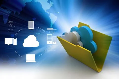 Cloud storage concept Stock Illustration
