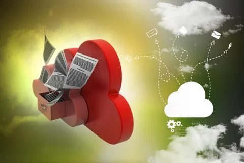 Cloud storage concept Stock Illustration