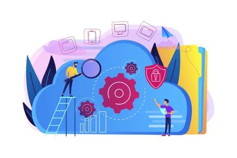 Cloud storage concept vector illustration. イラスト素材